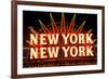 New York New York neon sign in Las Vegas, Nevada-null-Framed Photographic Print