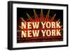 New York New York neon sign in Las Vegas, Nevada-null-Framed Photographic Print