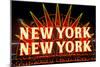 New York New York neon sign in Las Vegas, Nevada-null-Mounted Photographic Print