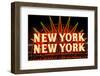 New York New York neon sign in Las Vegas, Nevada-null-Framed Photographic Print