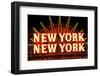 New York New York neon sign in Las Vegas, Nevada-null-Framed Photographic Print