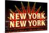 New York New York neon sign in Las Vegas, Nevada-null-Stretched Canvas