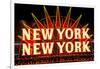 New York New York neon sign in Las Vegas, Nevada-null-Framed Photographic Print