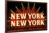 New York New York neon sign in Las Vegas, Nevada-null-Framed Photographic Print