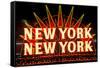 New York New York neon sign in Las Vegas, Nevada-null-Framed Stretched Canvas