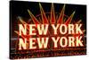 New York New York neon sign in Las Vegas, Nevada-null-Stretched Canvas