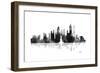 New York New York Skyline BG 1-Marlene Watson-Framed Giclee Print