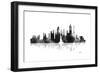 New York New York Skyline BG 1-Marlene Watson-Framed Giclee Print