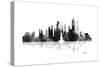 New York New York Skyline BG 1-Marlene Watson-Stretched Canvas