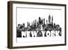 New York New York Skyline BG 2-Marlene Watson-Framed Giclee Print