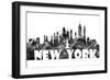 New York New York Skyline BG 2-Marlene Watson-Framed Giclee Print