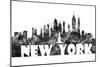 New York New York Skyline BG 2-Marlene Watson-Mounted Giclee Print