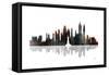 New York New York Skyline BW 1-Marlene Watson-Framed Stretched Canvas