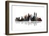 New York New York Skyline BW 1-Marlene Watson-Framed Giclee Print