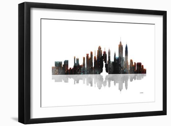 New York New York Skyline BW 1-Marlene Watson-Framed Giclee Print