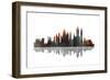 New York New York Skyline BW 2-Marlene Watson-Framed Giclee Print