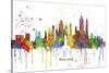 New York New York Skyline MCLR 1-Marlene Watson-Stretched Canvas
