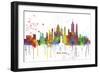 New York New York Skyline MCLR 1-Marlene Watson-Framed Giclee Print