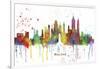 New York New York Skyline MCLR 1-Marlene Watson-Framed Giclee Print