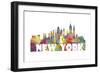 New York New York Skyline Mclr 2-Marlene Watson-Framed Giclee Print