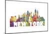 New York New York Skyline Mclr 2-Marlene Watson-Mounted Giclee Print