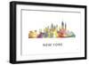 New York New York Skyline-Marlene Watson-Framed Giclee Print