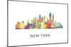 New York New York Skyline-Marlene Watson-Mounted Giclee Print