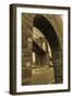 NEW YORK, NEW YORK, USA - Looking up at Manhattan Bridge - Sepia treatment-Panoramic Images-Framed Photographic Print