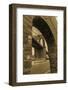 NEW YORK, NEW YORK, USA - Looking up at Manhattan Bridge - Sepia treatment-Panoramic Images-Framed Photographic Print