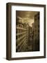 NEW YORK, NEW YORK, USA - Office buildings with sepiatone treatment down a Brooklyn corridor, NY NY-Panoramic Images-Framed Photographic Print