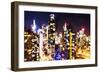 New York Night - In the Style of Oil Painting-Philippe Hugonnard-Framed Giclee Print