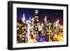 New York Night - In the Style of Oil Painting-Philippe Hugonnard-Framed Giclee Print