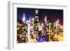 New York Night - In the Style of Oil Painting-Philippe Hugonnard-Framed Giclee Print