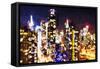 New York Night - In the Style of Oil Painting-Philippe Hugonnard-Framed Stretched Canvas