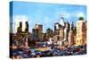 New York Nightfall-Philippe Hugonnard-Stretched Canvas