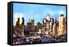 New York Nightfall-Philippe Hugonnard-Framed Stretched Canvas