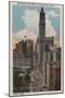 New York, NY - Broadway Showing Woolworth Building-Lantern Press-Mounted Art Print