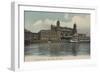 New York, NY - Immigrant Station on Ellis Island-Lantern Press-Framed Art Print