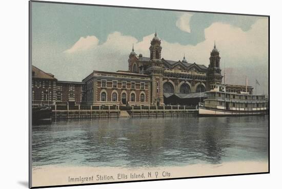 New York, NY - Immigrant Station on Ellis Island-Lantern Press-Mounted Art Print