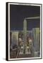 New York, NY - Rockefeller Center at Night-Lantern Press-Framed Stretched Canvas