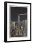 New York, NY - Rockefeller Center at Night-Lantern Press-Framed Art Print