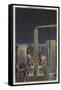New York, NY - Rockefeller Center at Night-Lantern Press-Framed Stretched Canvas