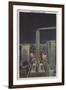New York, NY - Rockefeller Center at Night-Lantern Press-Framed Art Print