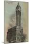 New York, NY - Singer Building, Broadway and Liberty St. No.1-Lantern Press-Mounted Art Print