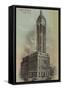 New York, NY - Singer Building, Broadway and Liberty St. No.1-Lantern Press-Framed Stretched Canvas