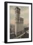 New York, NY - Times Building, in Times Square-Lantern Press-Framed Art Print