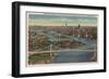 New York, NY - Triborough Bridge, looking South-Lantern Press-Framed Art Print