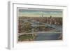 New York, NY - Triborough Bridge, looking South-Lantern Press-Framed Art Print