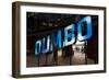 New York, NY, USA - Blue sign for DUMBO, New York, New York-Panoramic Images-Framed Photographic Print