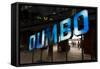 New York, NY, USA - Blue sign for DUMBO, New York, New York-Panoramic Images-Framed Stretched Canvas